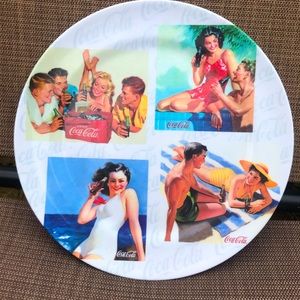 Vintage 2002 Coca Cola collectors plastic plate
